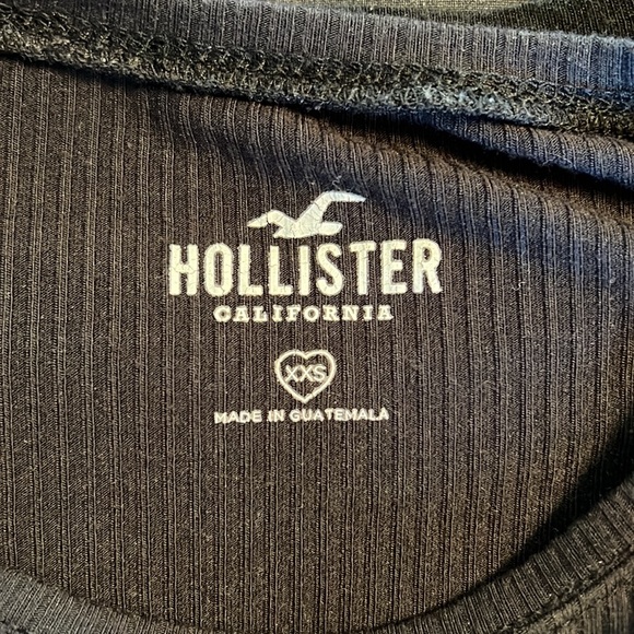Hollister Tops Hollister Black Ribbed Bodysuit Poshmark